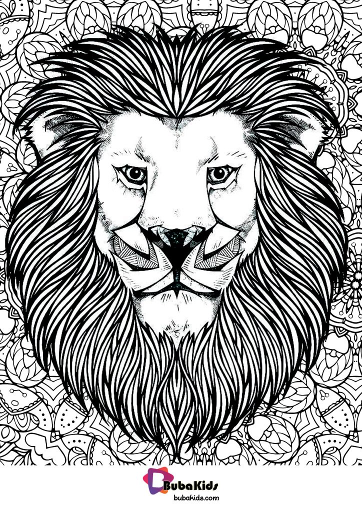 Lion King Mandala Coloring Page