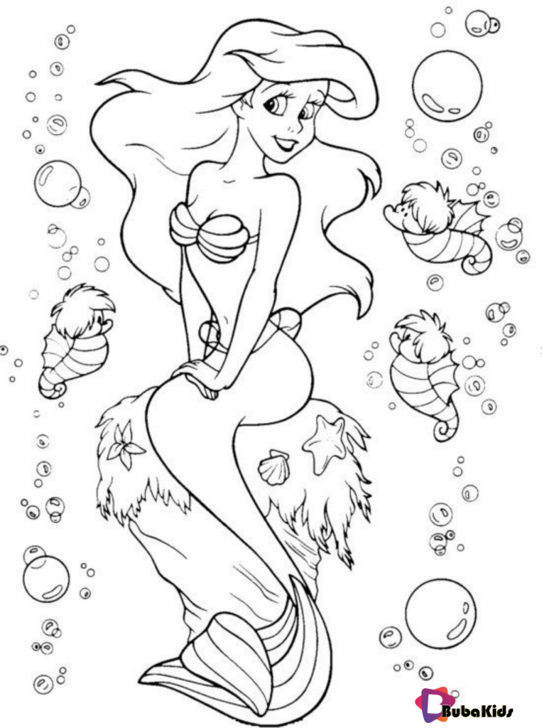 little mermaid coloring pages Little Mermaid Coloring Pages ColoringPages bubakids