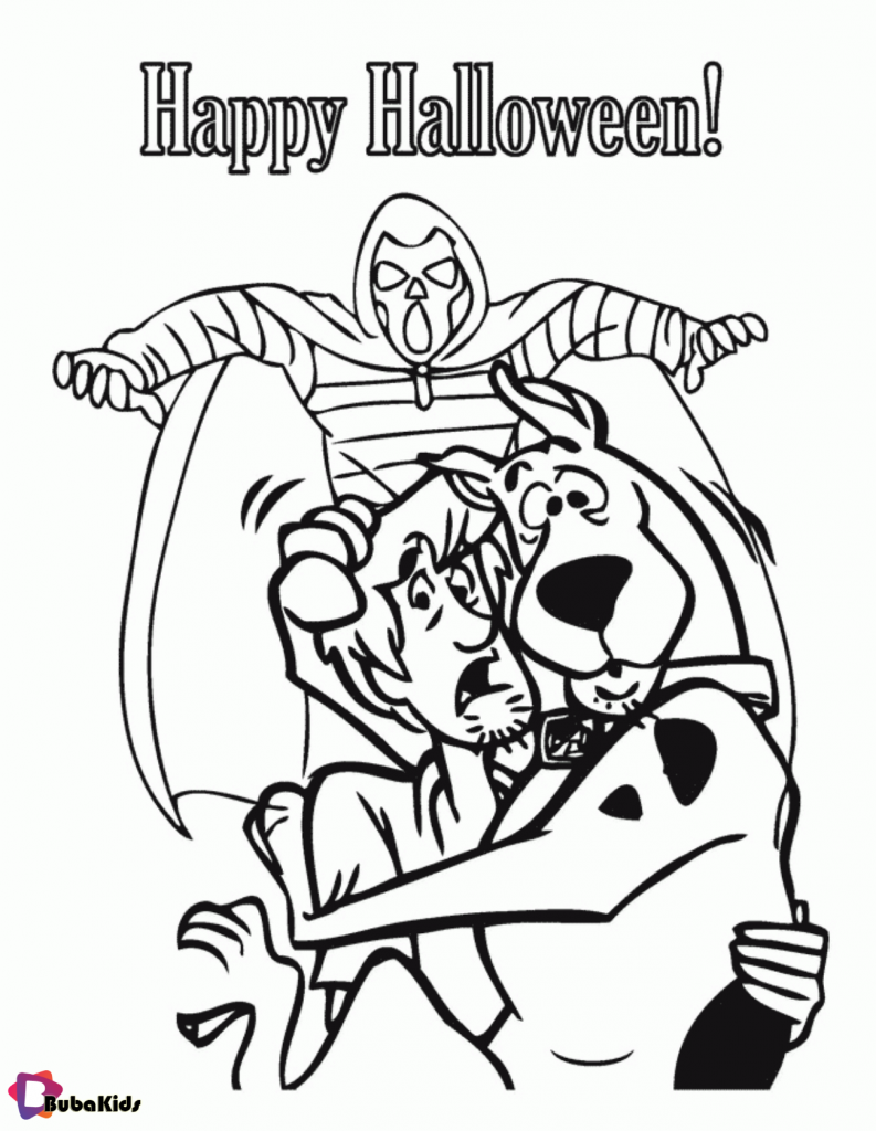 scooby doo and shaggy halloween coloring pages