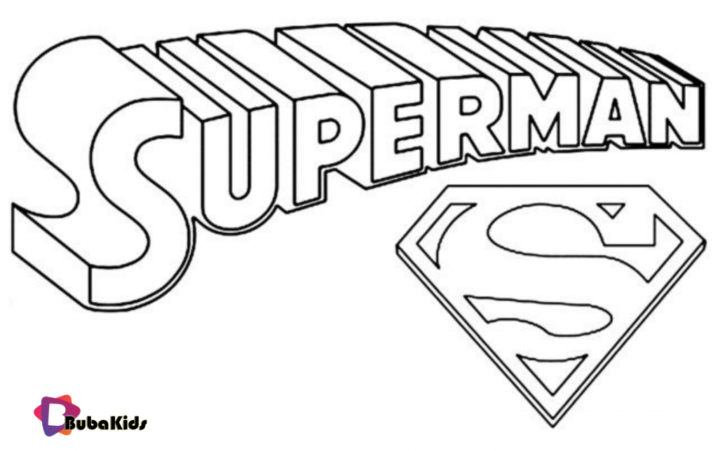 superman logo coloring pages on bubakids