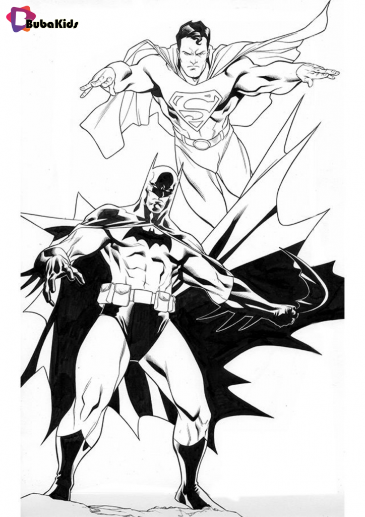 superman vs batman printable coloring pages