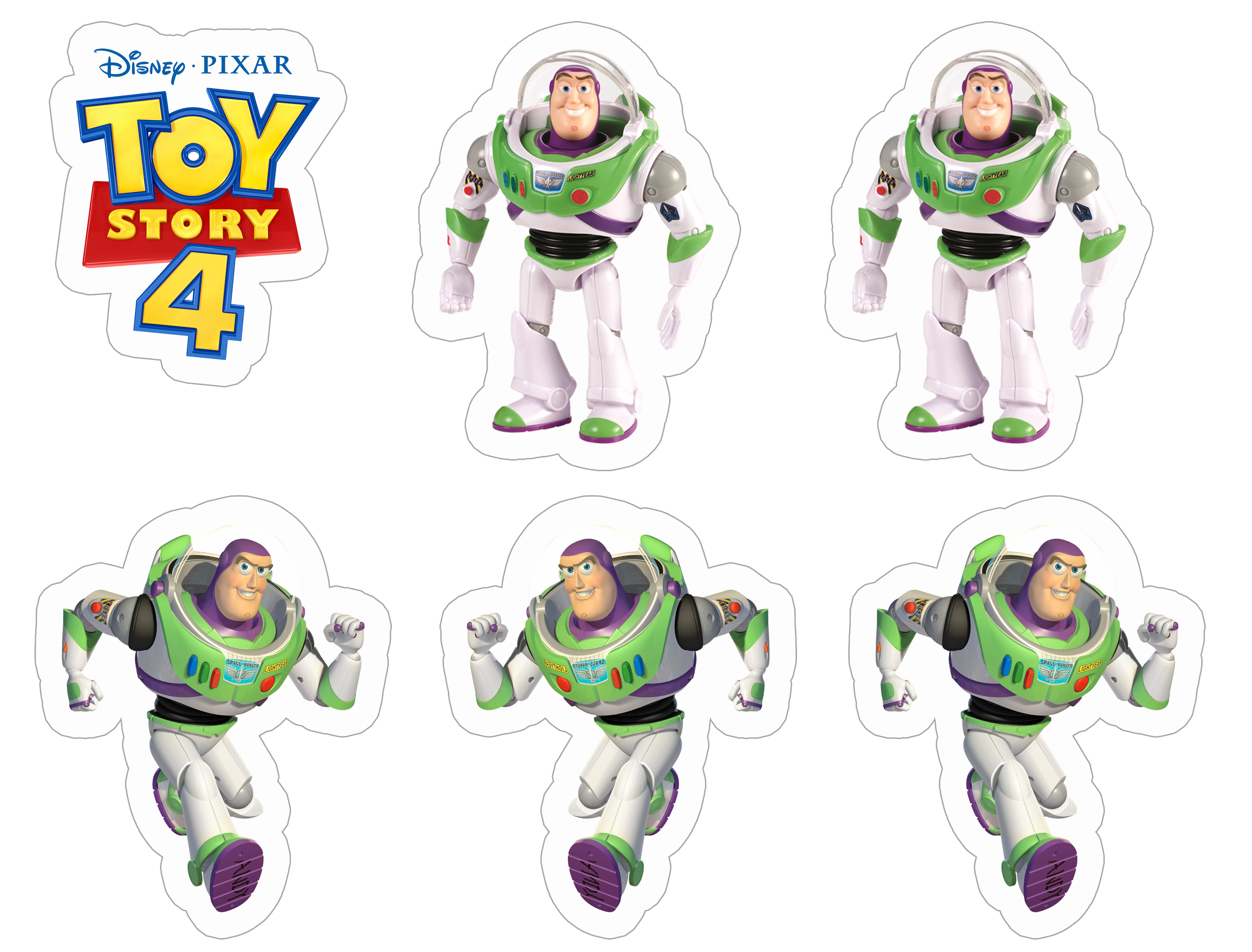 Buzz Lightyear Toy Story 4 free and printable sticker template