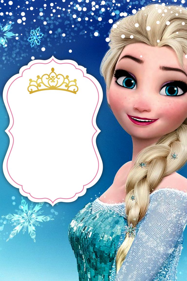 Free Disney Frozen Princess Elsa Birthday Invitation Card - BubaKids.com