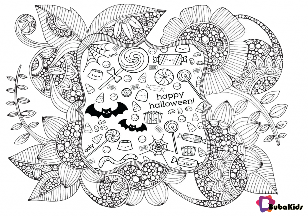 halloween mandala coloring pages bubakids