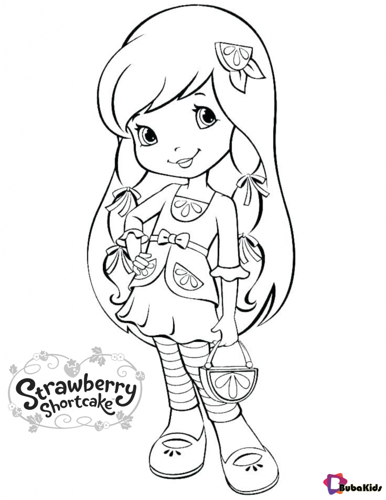 plum pudding strawberry shortcake character coloring page