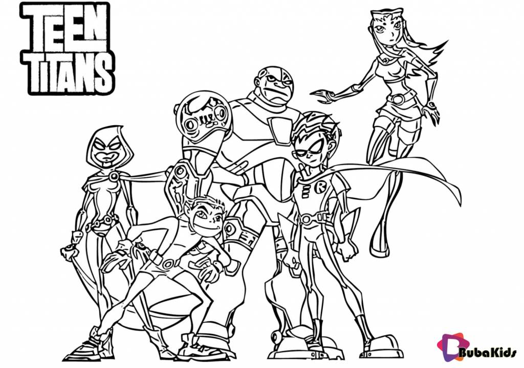 teen titans coloring pages
