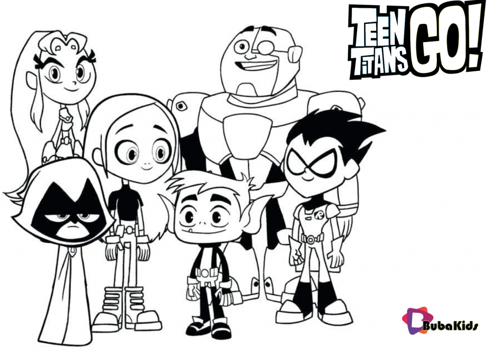 teen titans go printable coloring pages