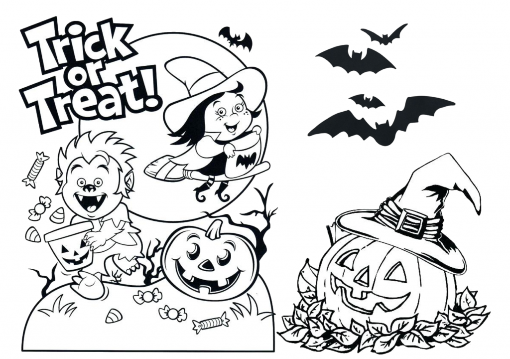 trick or treat coloring pages bubakids