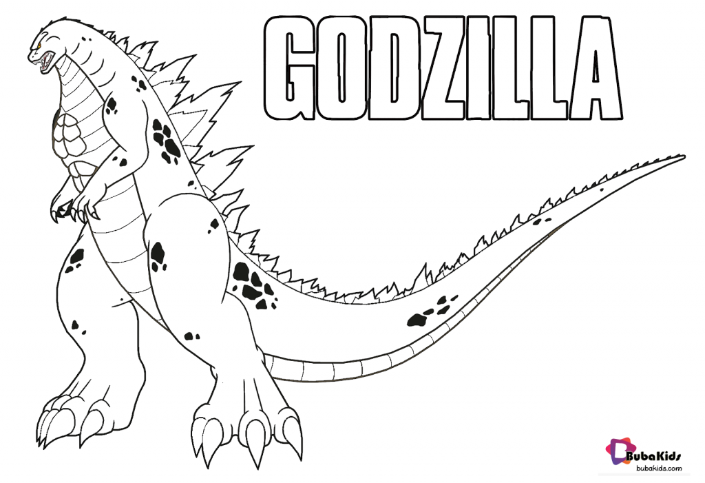 Godzilla King of Monsters coloring page bubakids
