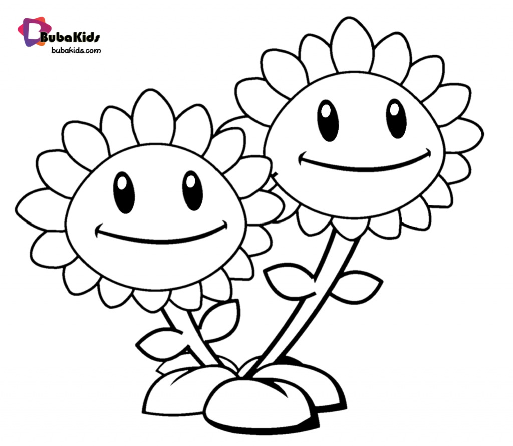 cute sunflower coloring page