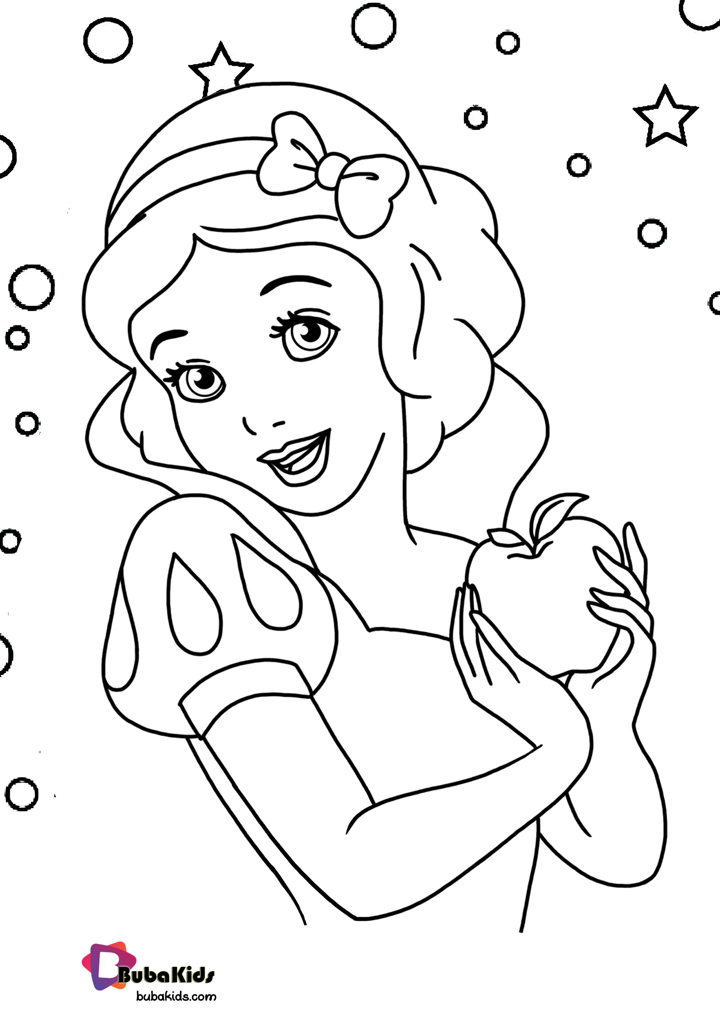 Disney Princess Snow White Coloring Page BubaKids