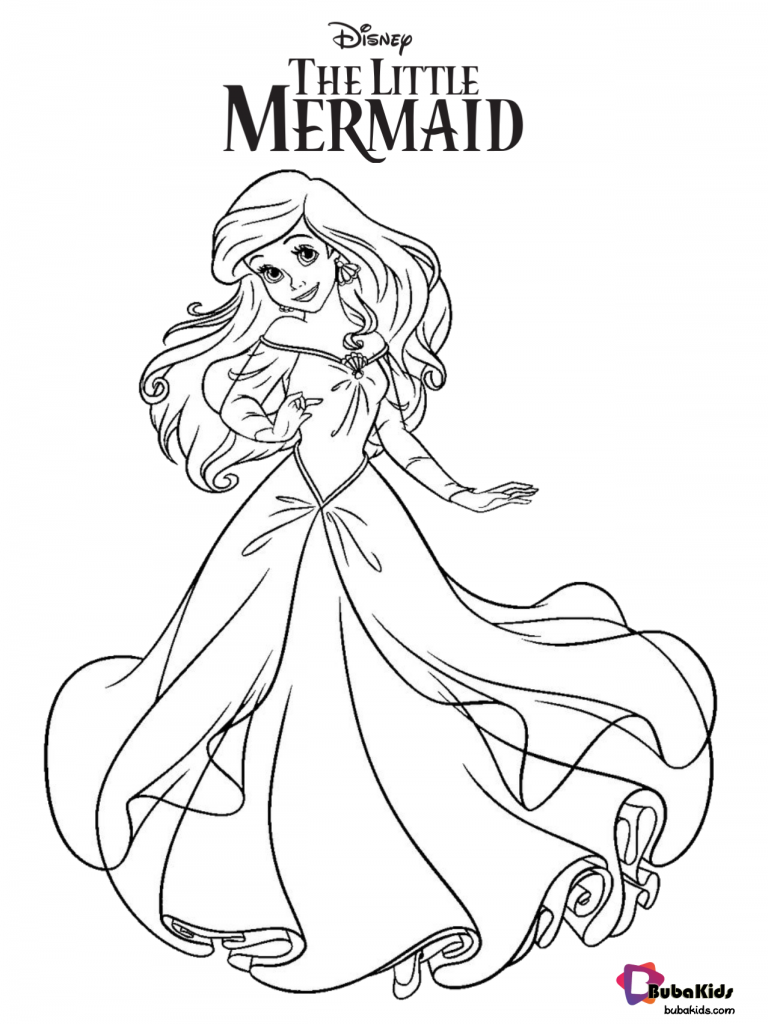 free printable ariel the little mermaid coloring pages