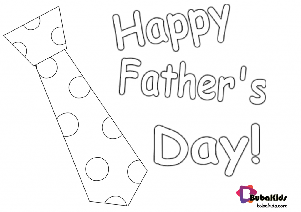 happy fathers day coloring page printable bubakids