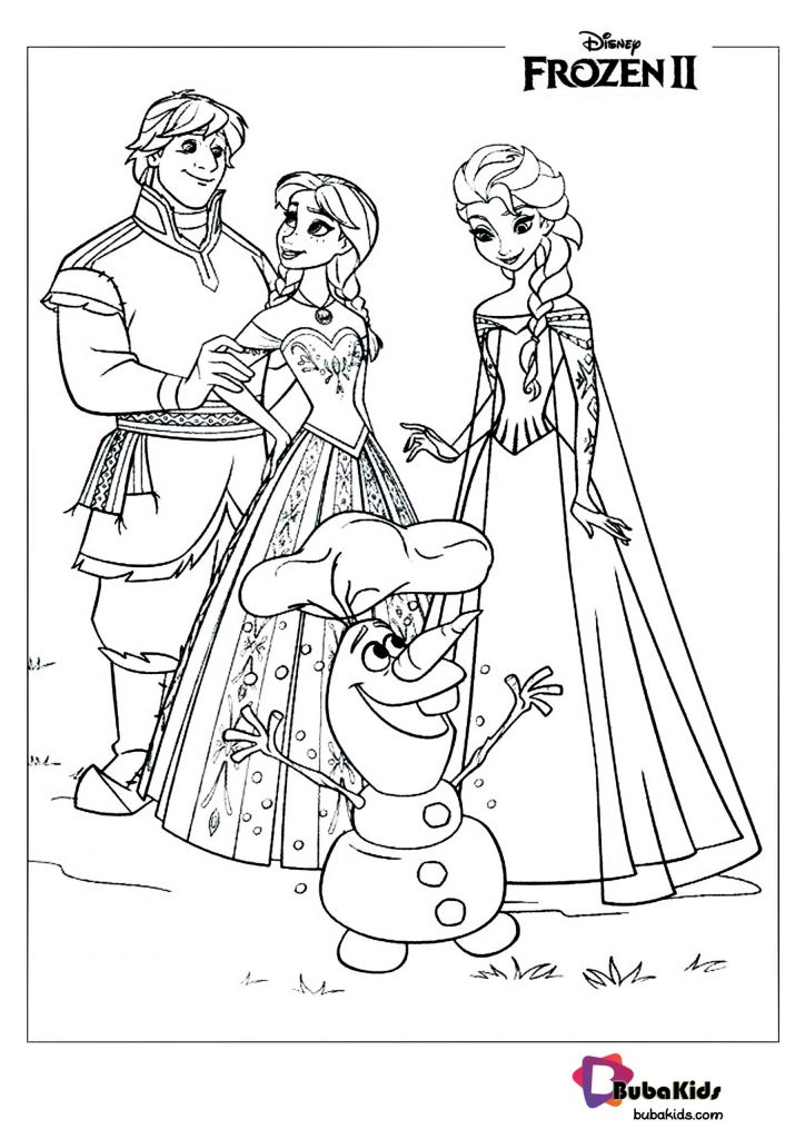 princess disney frozen 2 coloring page scaled