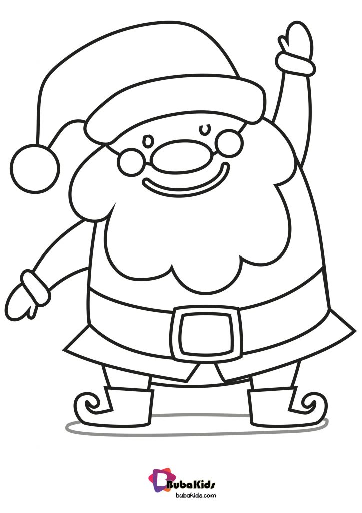Hohoho Say Hello to Santa Coloring Page