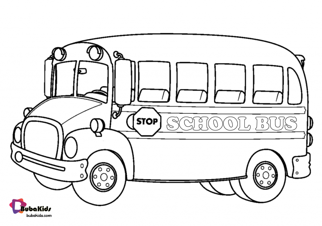 school bus coloring page printable