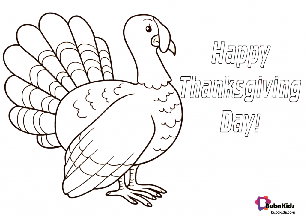 thanksgiving day turkey coloring page bubakids printable