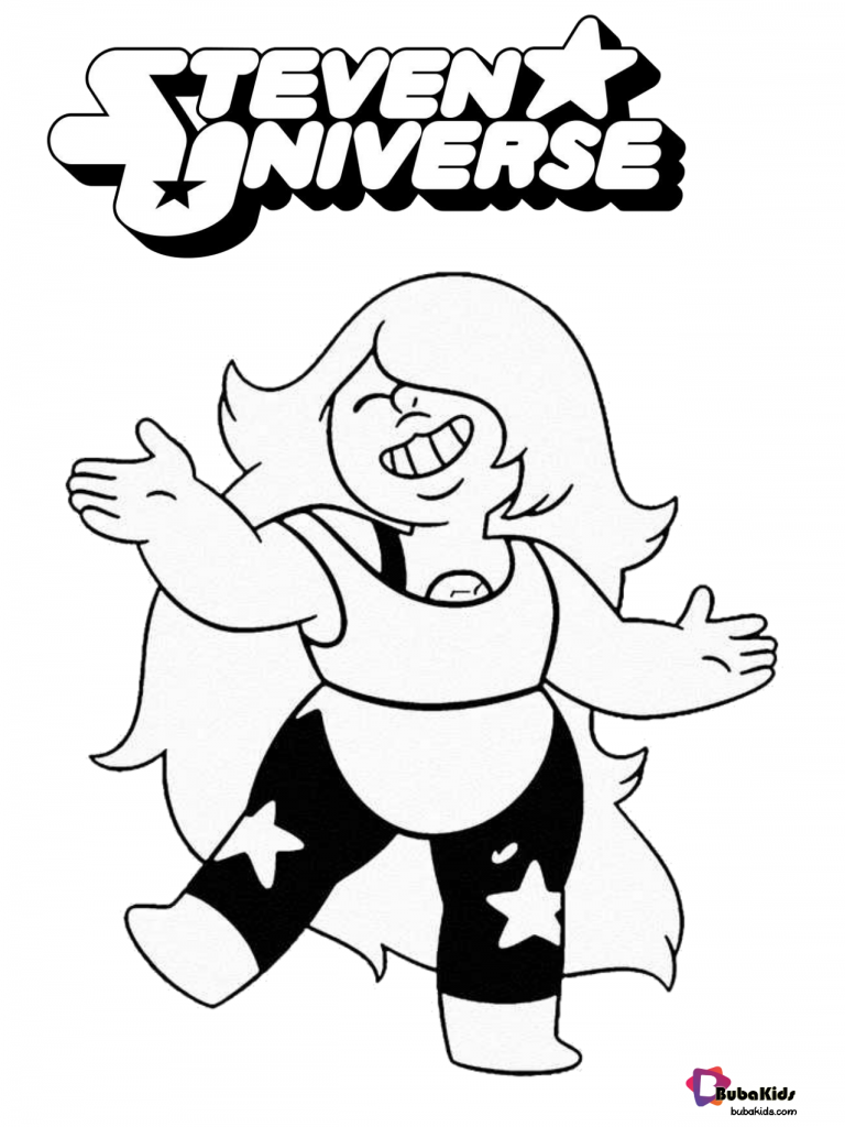 Amethyst Steven Universe Coloring Page free printable