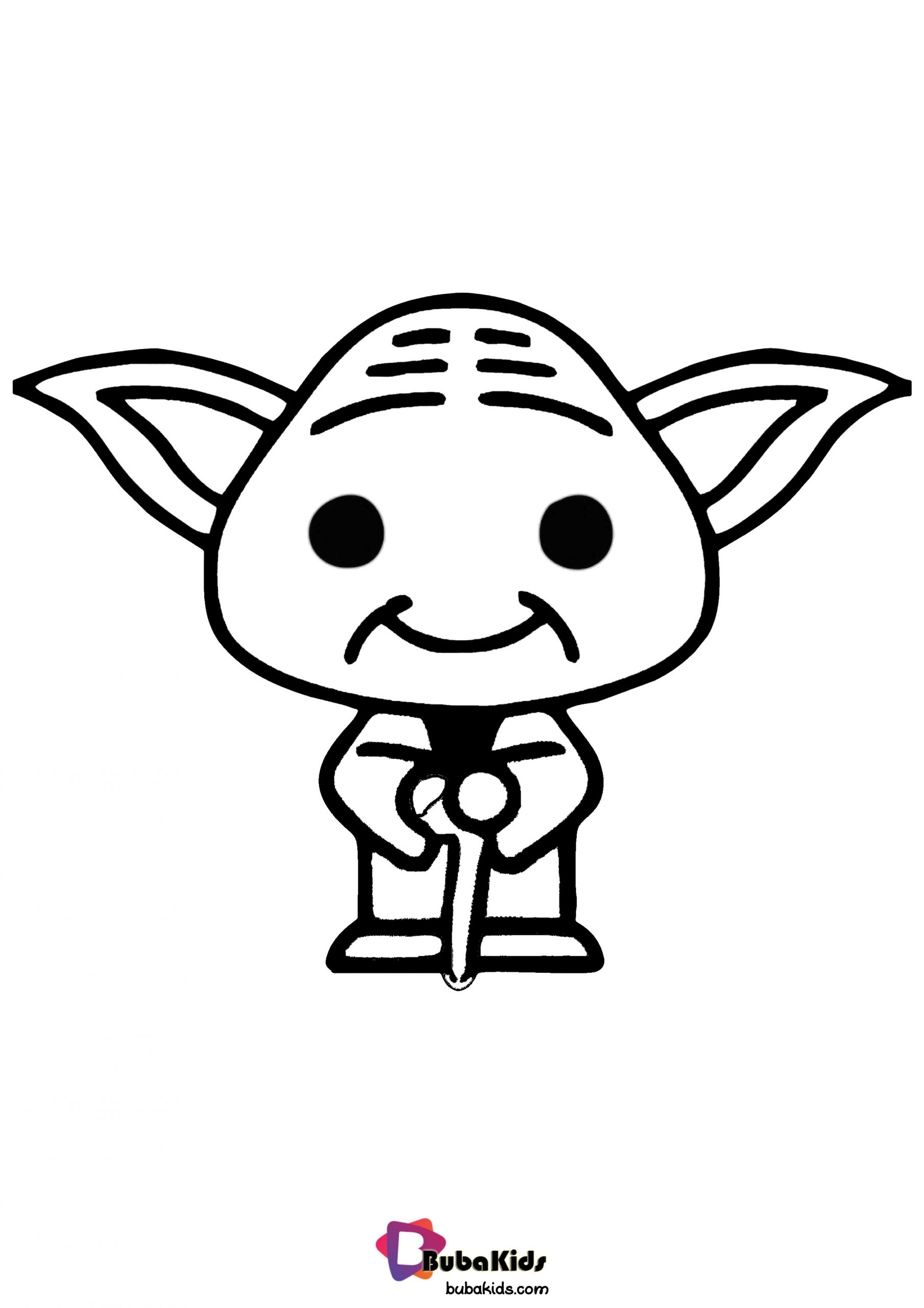 Baby Yoda Coloring Page