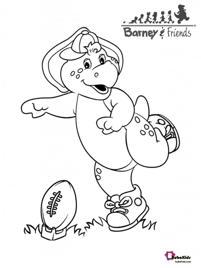 barney and friends coloring page