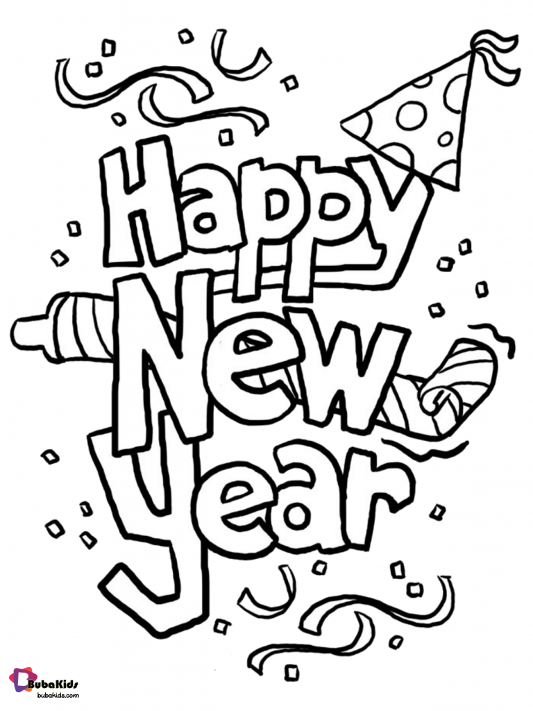 bubakids free download happy new year coloring page