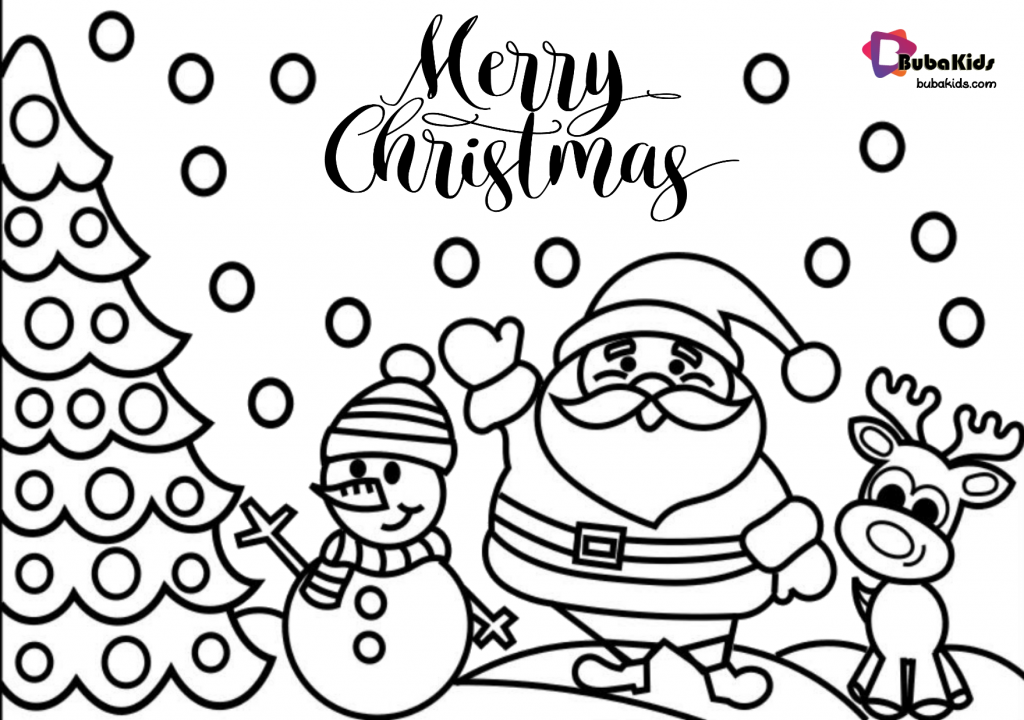 merry christmas santa coloring pages