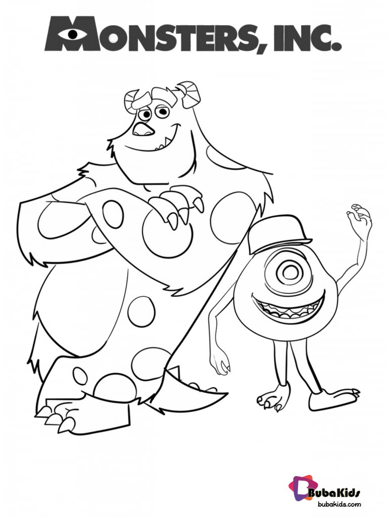 mike and sulley monster inc coloring