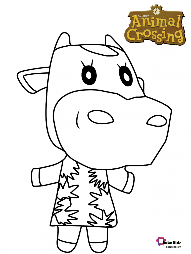 Norma Animal Crossing character Coloring Page Free Animal Crossing Coloring Pages