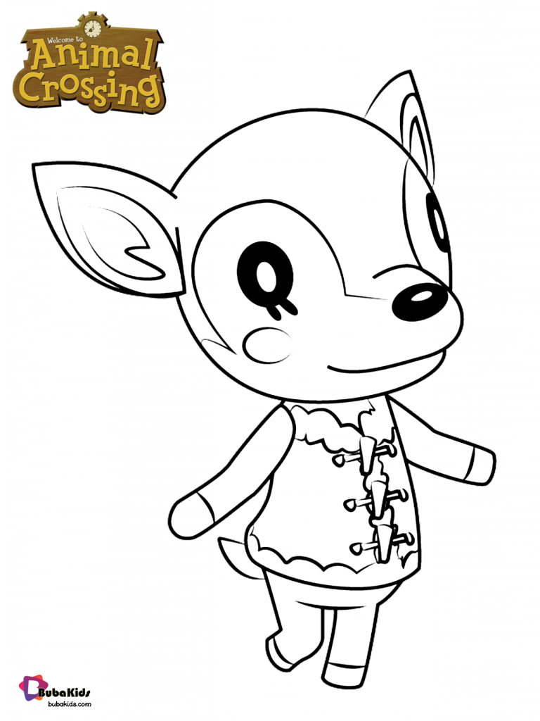 fauna from animal crossing coloring page