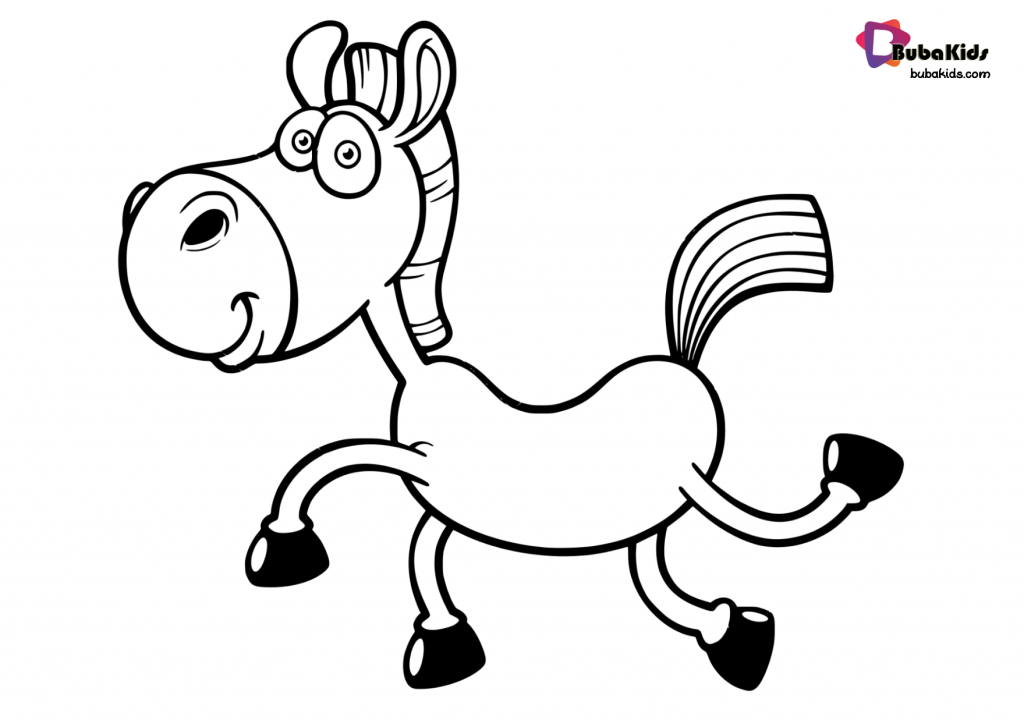funny horse coloring page