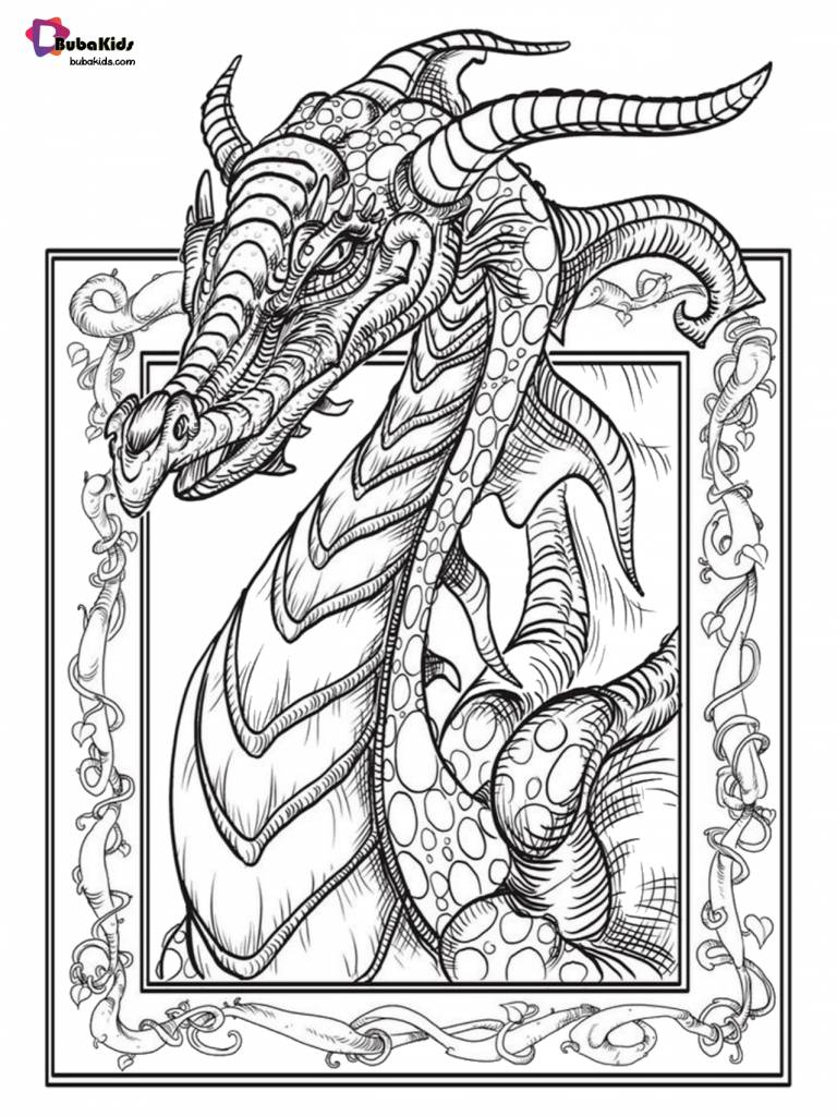 king of dragon coloring page