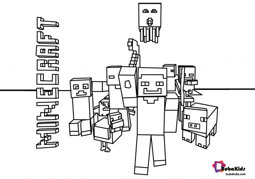 minecraft printable coloring page
