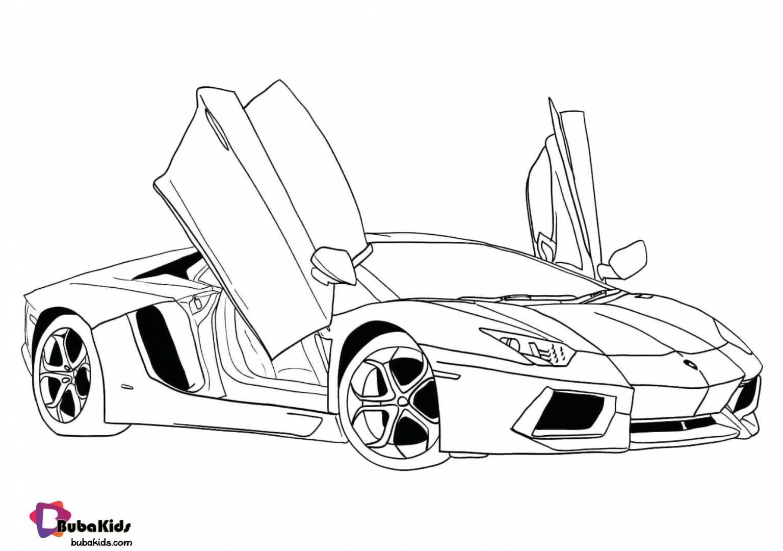 Free download super car coloring pages for kids | BubaKids.com