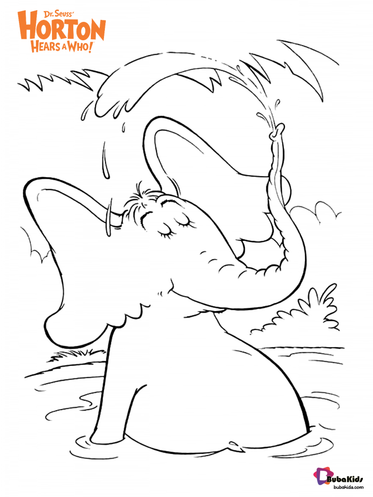 horton the elephant dr seuss horton hears a who free download coloring pages