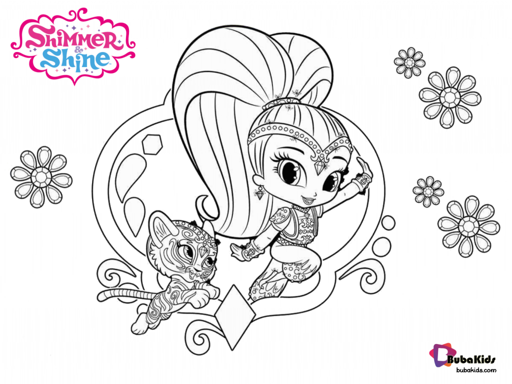shimmer and shine free coloring sheet