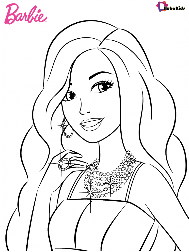 Incredible Barbie coloring page to print and color for free