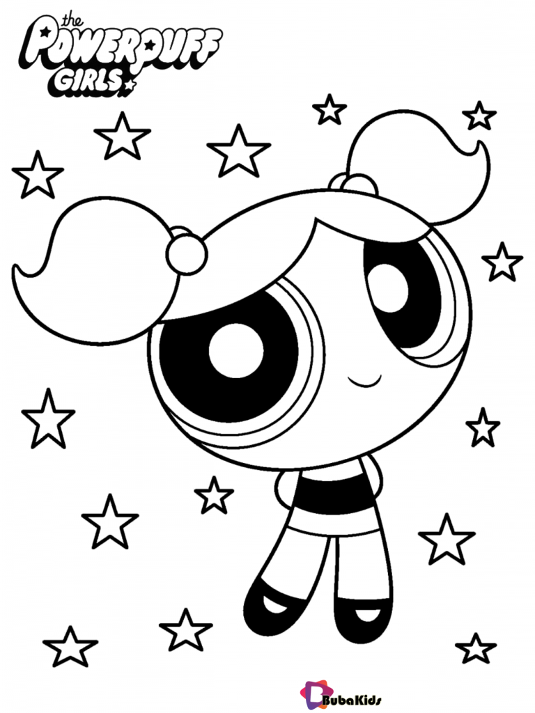 bubbles the powerpuff girls character coloring page