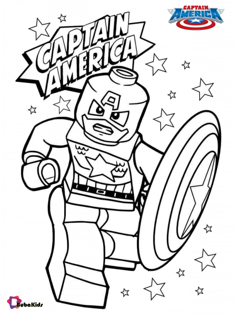 captain america character lego superhero edition coloring pages