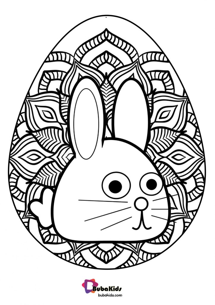 Cuties Easter Egg Coloring Page Bubakids
