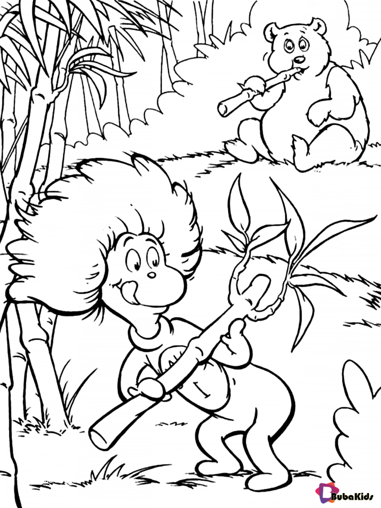 dr seuss thing 1 from book The Cat in The Hat coloring pages