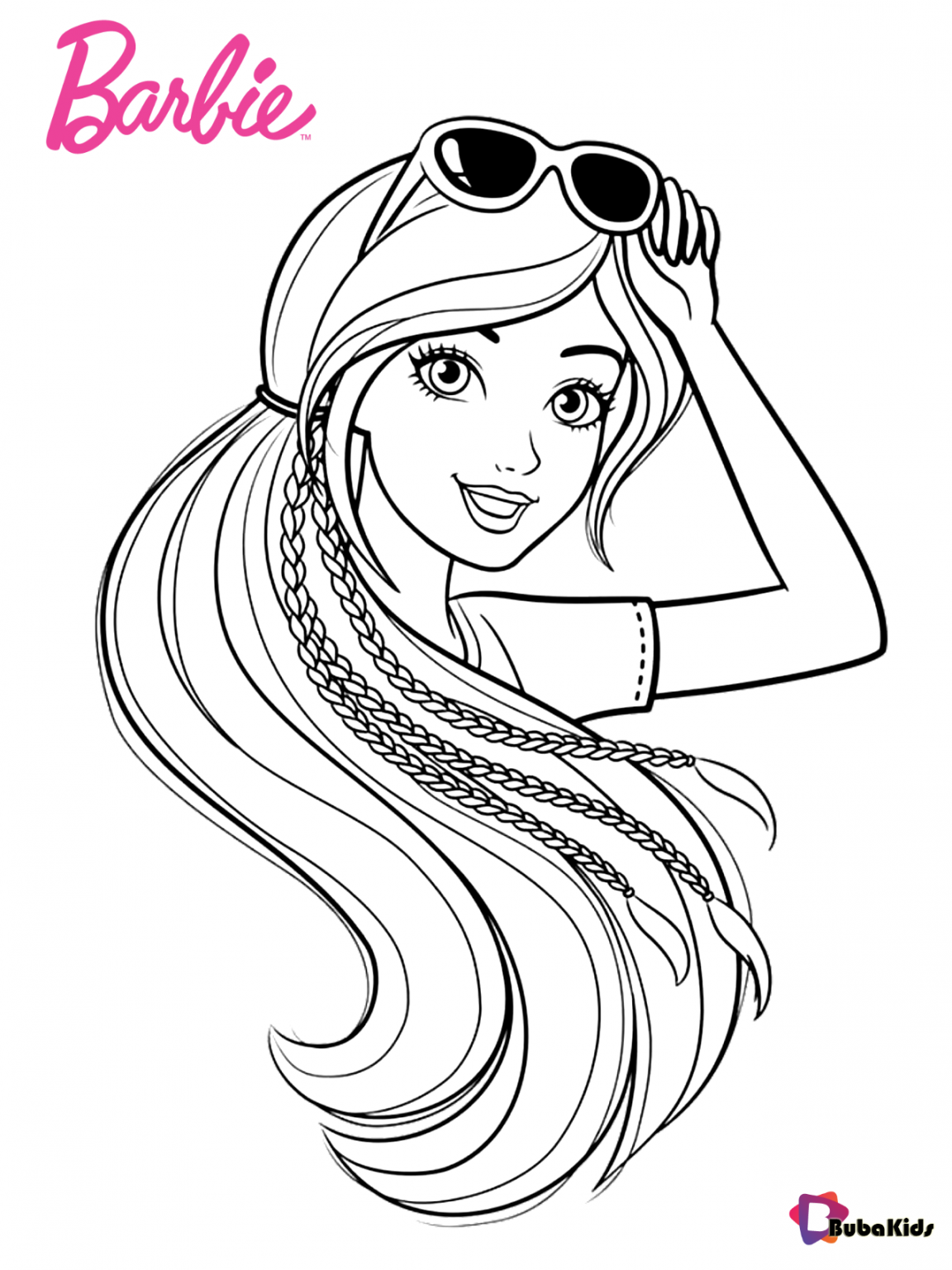 Barbie coloring pages for girls | BubaKids.com