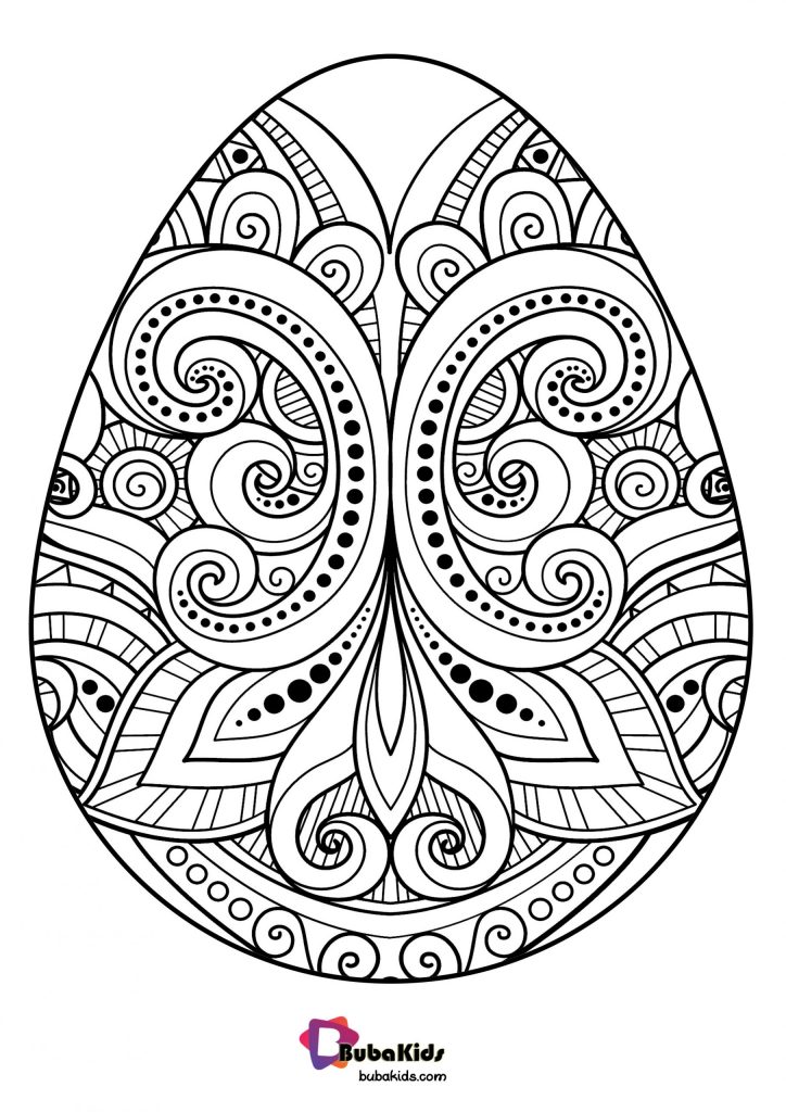 happy easter egg coloring page scaled