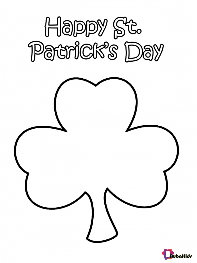 happy st patricks day coloring page for kids