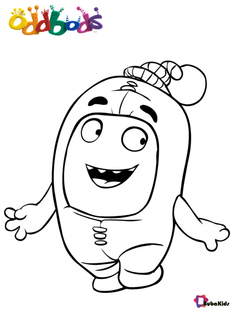 oddbods newt free and printable coloring pages