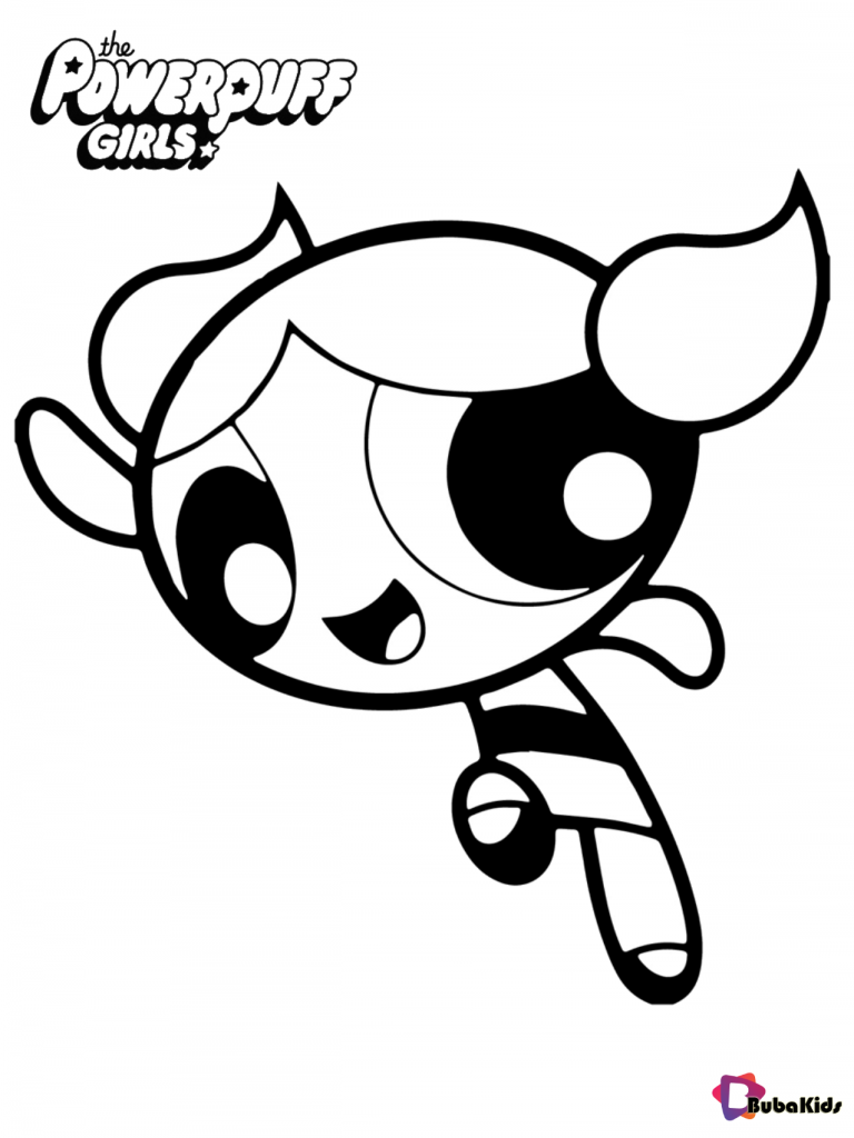 the powerpuff girls character bubbles coloring page