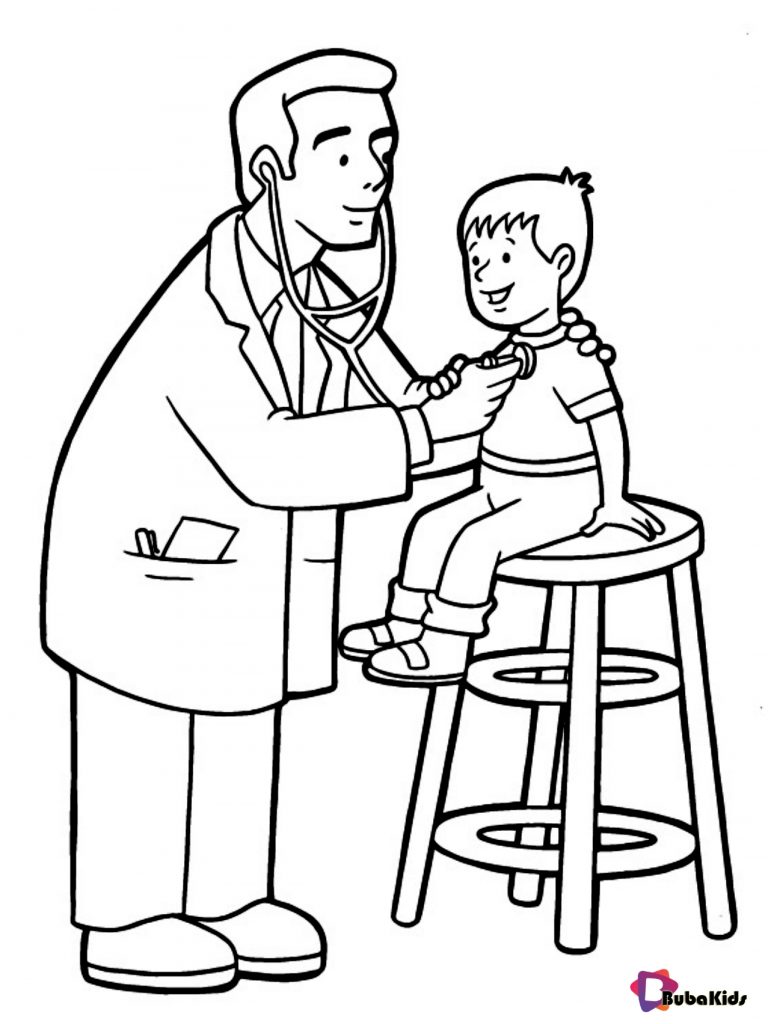 Doctors nurses and medical workers coloring pages
