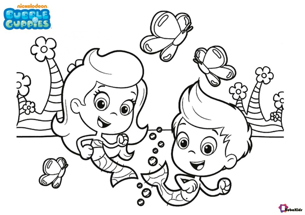 Easy and printable bubble guppies colouring pages for kids scaled