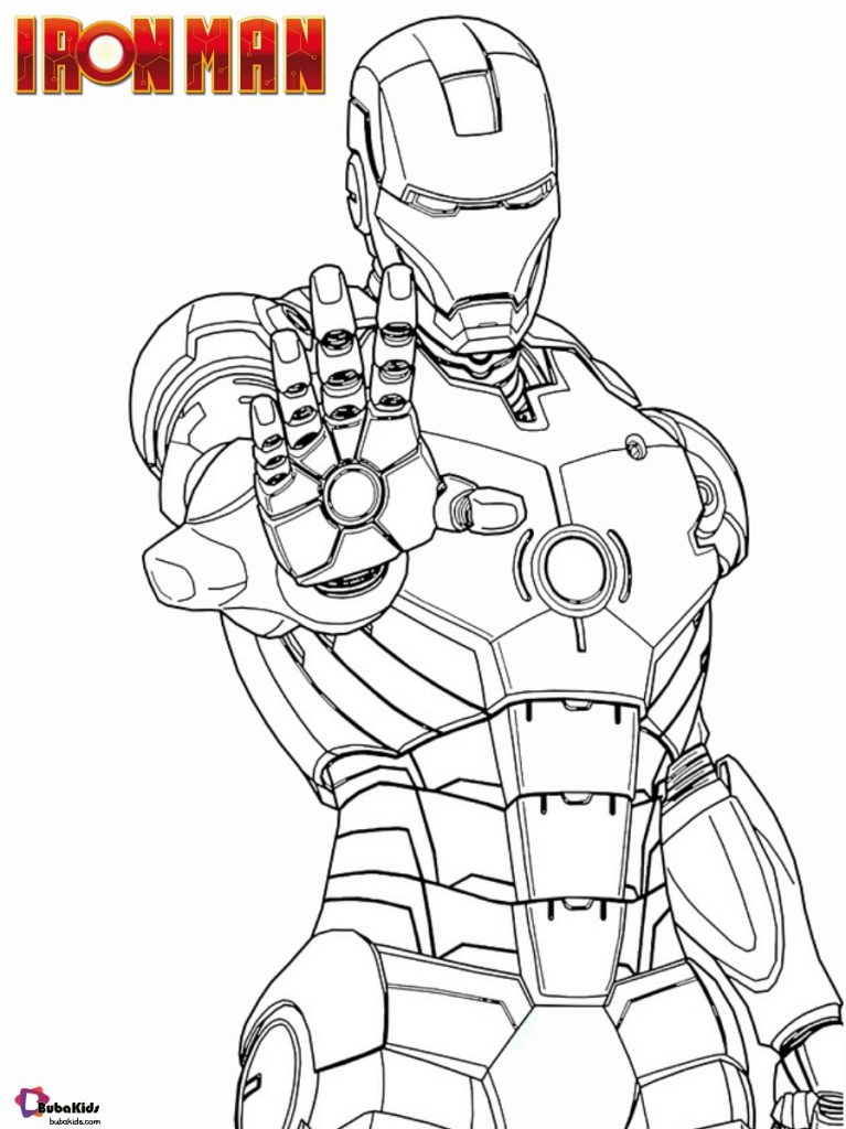 Free download Iron man coloring page