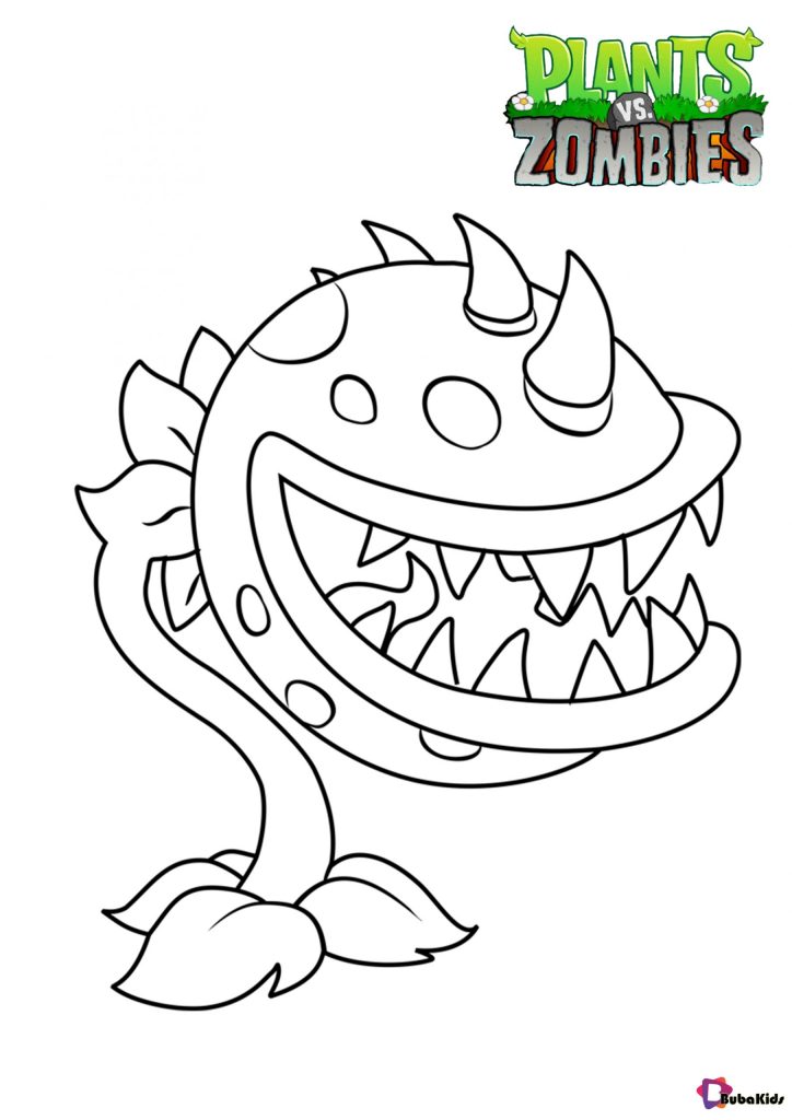 Plants vs Zombies Chomper coloring pages scaled