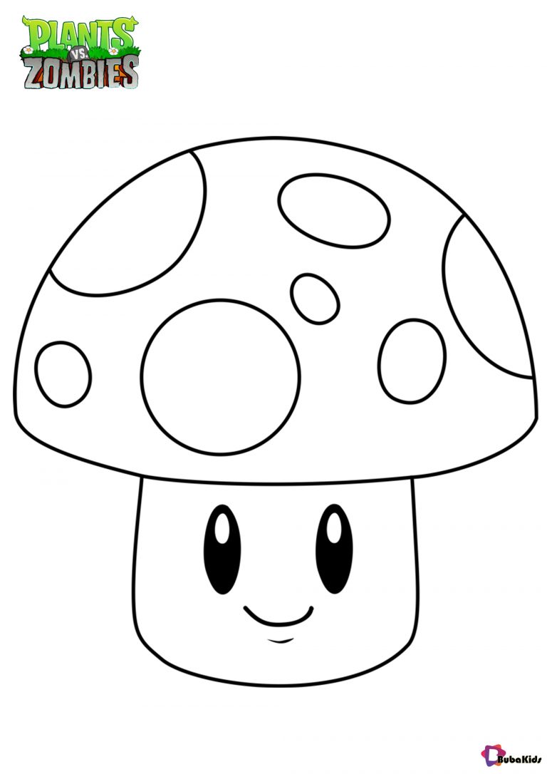 Plants vs zombies Sun shroom coloring page | BubaKids.com